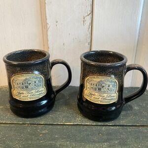 Deneen Pottery Mug ~ Apple Tree Lane Bed & Breakfast Waupaca WI Brown Drip Glaze